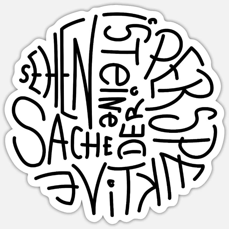 Sehen ist eine Sache der Perspektive Sticker Größe S (10 x 10 cm)