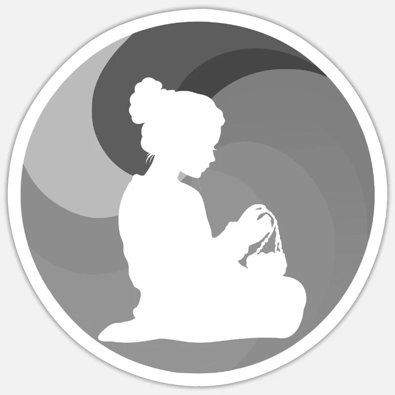 Stricken Pullover Handarbeit Sticker Größe S (10 x 10 cm)