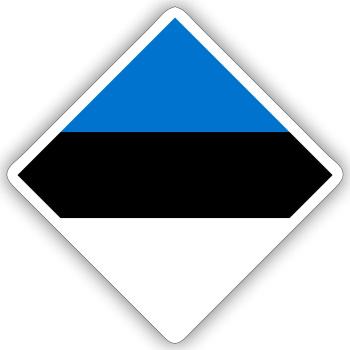 Estonia - Sticker size S (10 x 10 cm) - white matte - Front