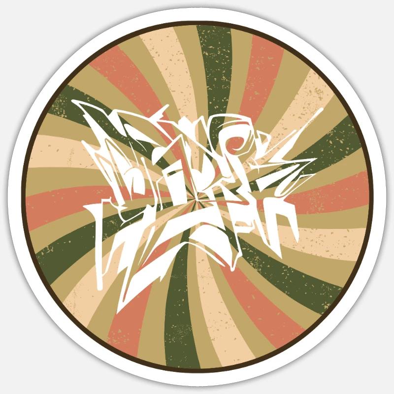 Graffiti Kunst Farben - Sticker Größe S (10 x 10 cm) - Mattweiß