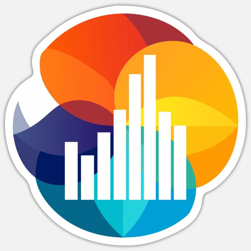 Statistiques Science Analyse de données Sticker taille S (10 x 10 cm)