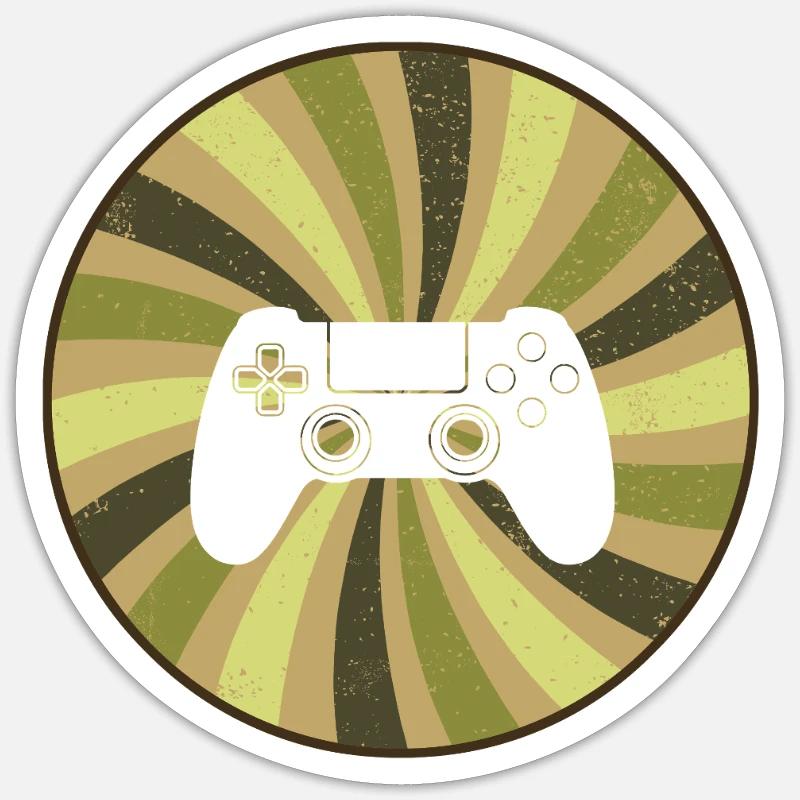 Gaming PC Console - Sticker size S (10 x 10 cm) - white matte