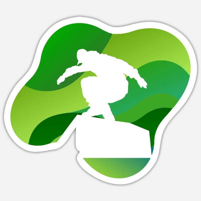 Parkourlaeufer traceurs d’obstacles - Sticker taille S (10 x 10 cm) - blanc mat