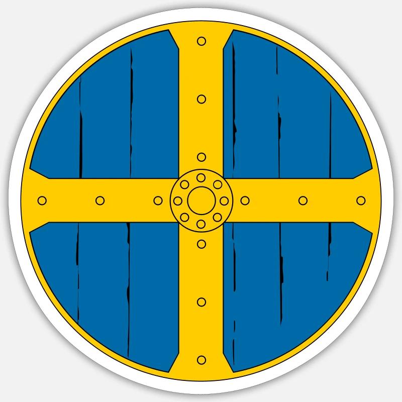 Wikinger - Sticker Größe S (10 x 10 cm) - Mattweiß