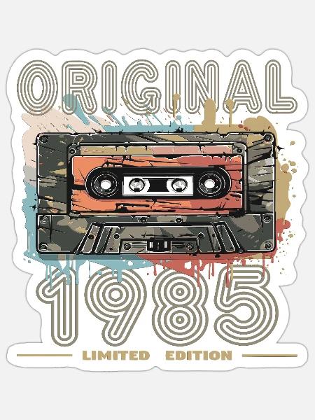 1985 limited edition retro vintage original - Sticker Größe S (10 x 10 cm) - Mattweiß