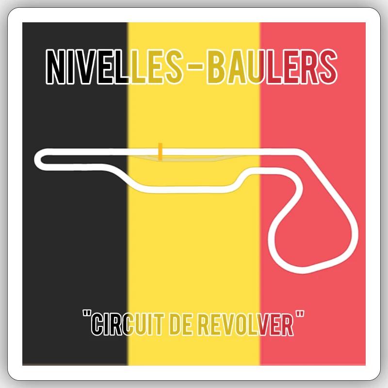 « Circuit de Revolver » - Sticker taille S (10 x 10 cm) - blanc mat