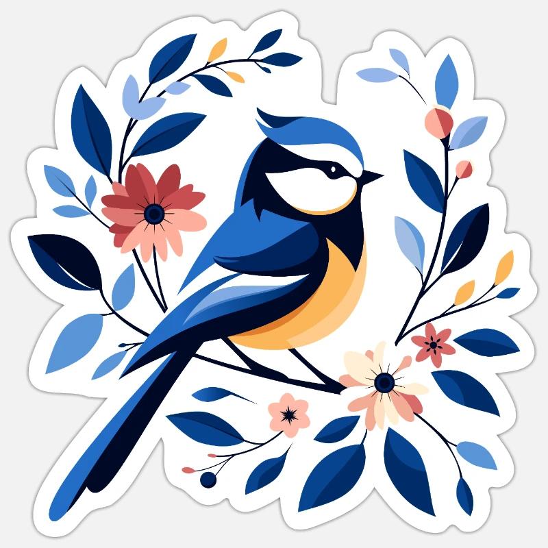 Blaumeise Sticker Größe S (10 x 10 cm)