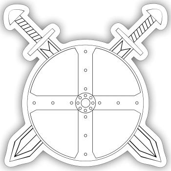 Viking - Sticker size S (10 x 10 cm) - white matte - Front