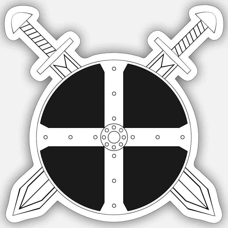 Viking - Sticker size S (10 x 10 cm) - white matte