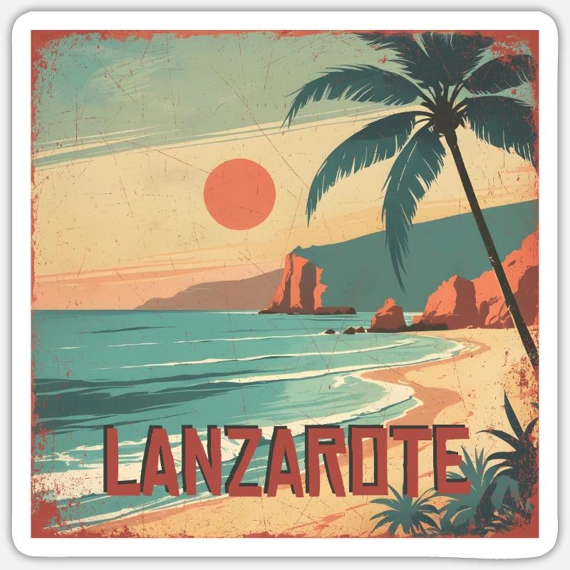 Lanzarote - Sticker size S (10 x 10 cm) - white matte