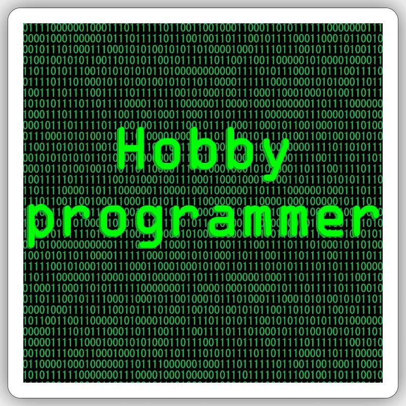 Programmeur amateur - Sticker taille S (10 x 10 cm) - blanc mat