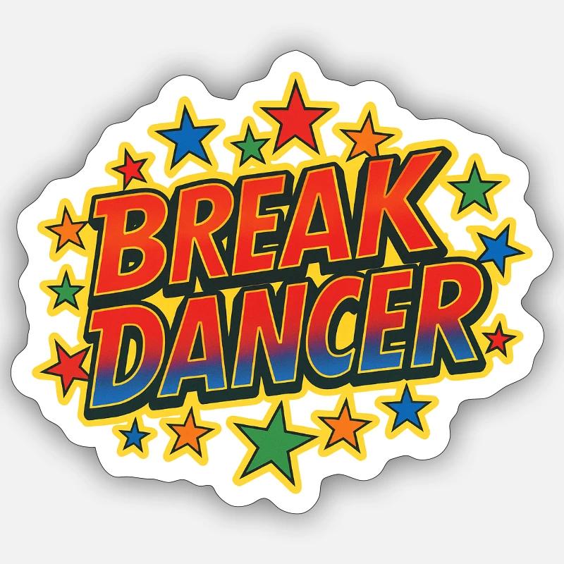 Break Dance Funfair - Sticker size S (10 x 10 cm) - white matte