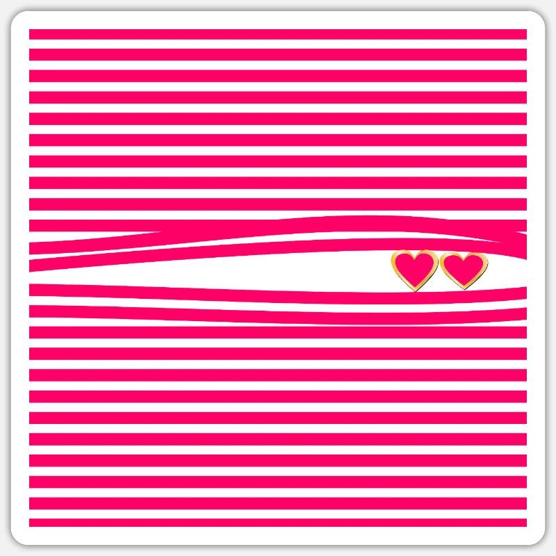 DÉCLARATION D’AMOUR RELATION CŒURS D’AMOUR - Sticker taille S (10 x 10 cm) - blanc mat