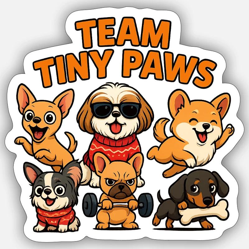 TinyPaws Team Logo Sticker Größe S (10 x 10 cm)