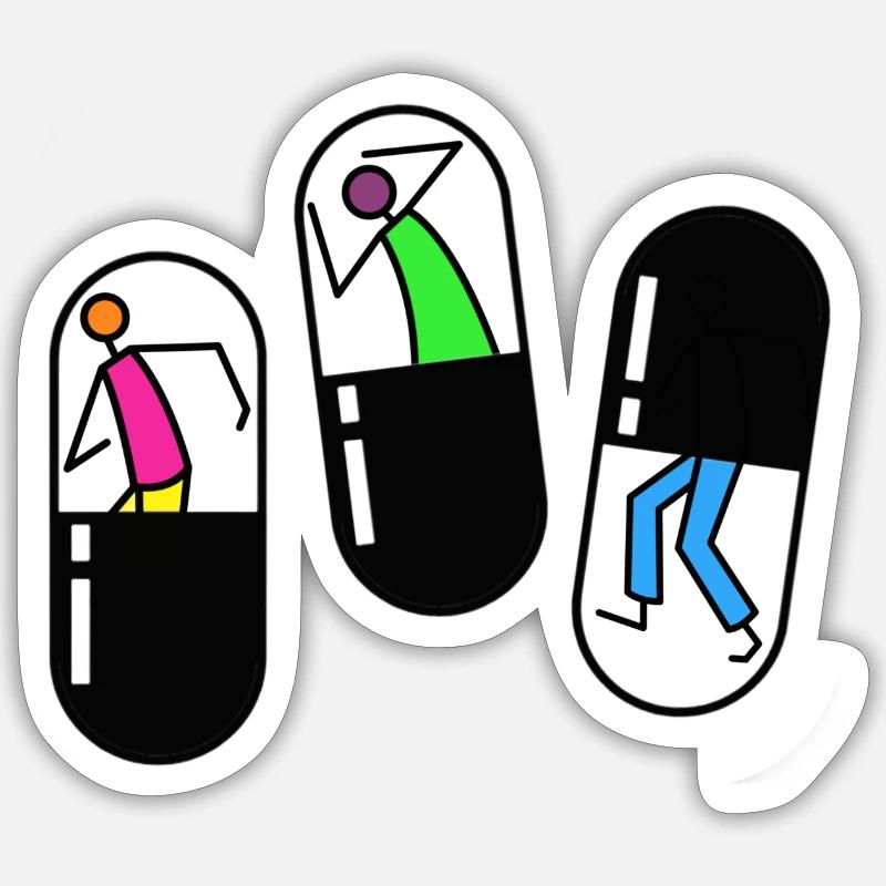 Dancing Therapy - Sticker size S (10 x 10 cm) - white matte