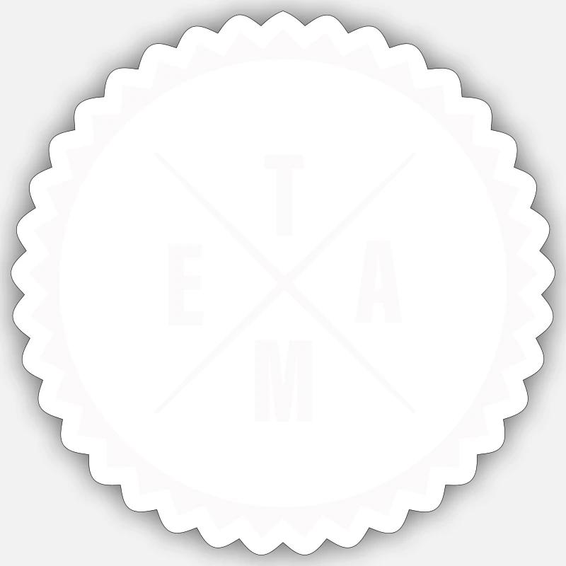 Cercle d’équipe - Sticker taille S (10 x 10 cm) - blanc mat