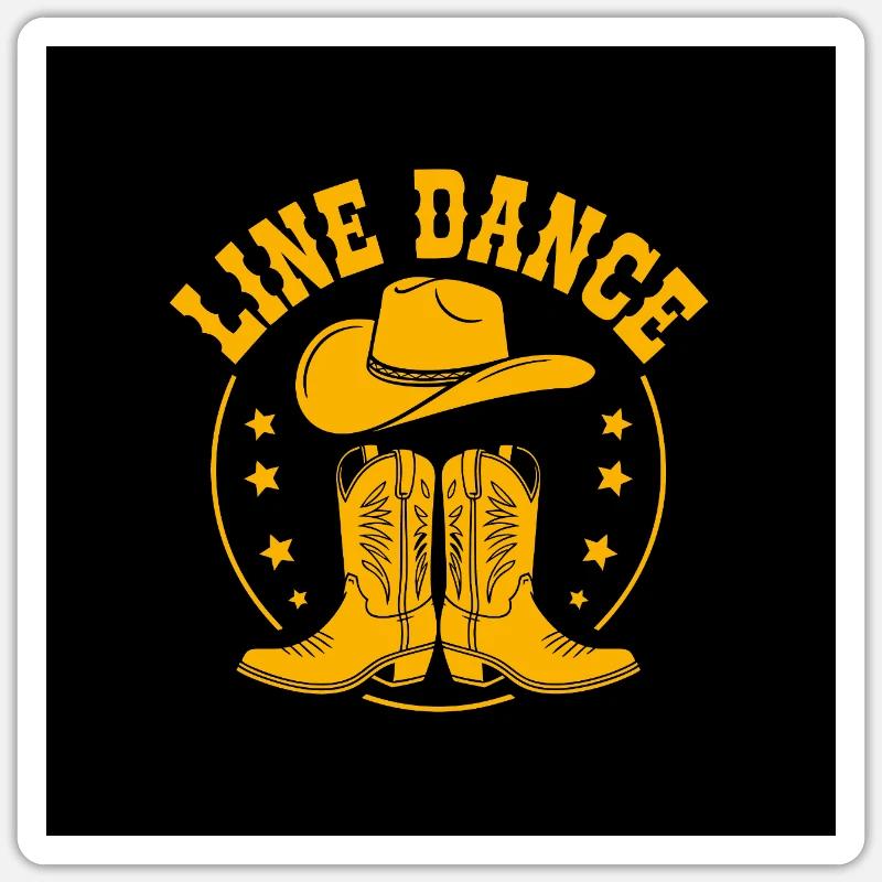 Line Dance Button Magnet Linedance Tanzhobby Sticker Größe S (10 x 10 cm)