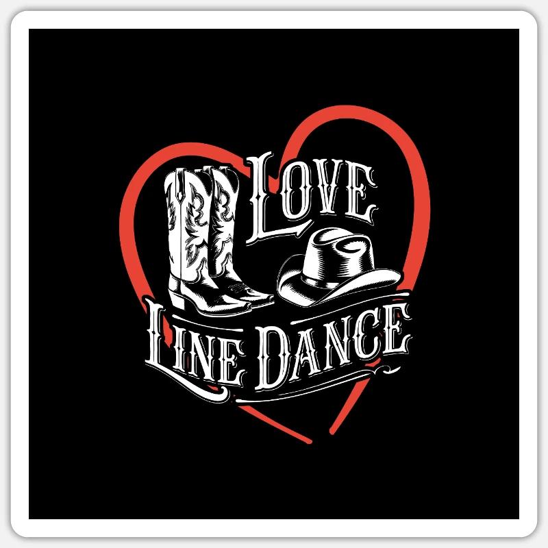 Line Dance Button Magnet Linedance Tanzhobby Sticker Größe S (10 x 10 cm)