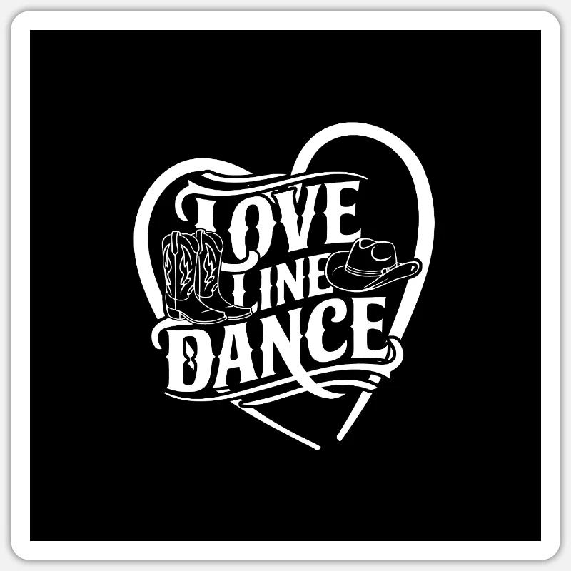 Line Dance Button Magnet Line Dance Dance Hobby Sticker size S (10 x 10 cm)