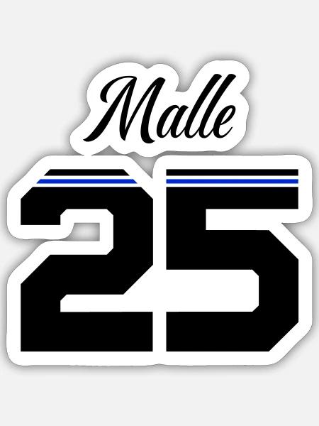 Malle 2025 Trikot - Sticker Größe S (10 x 10 cm) - Mattweiß