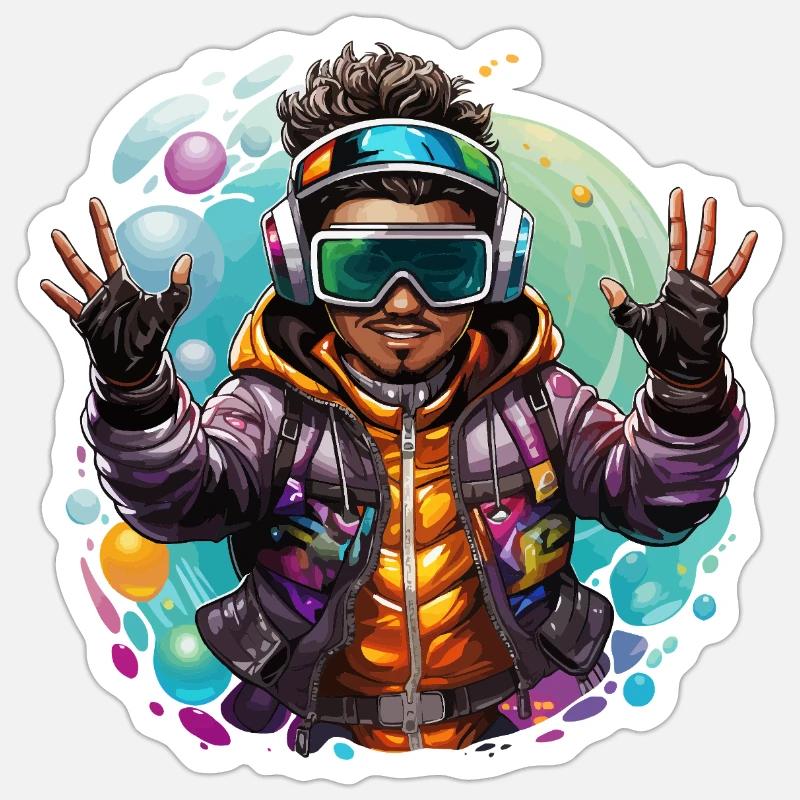 Augmented Vision - Sticker size S (10 x 10 cm) - white matte
