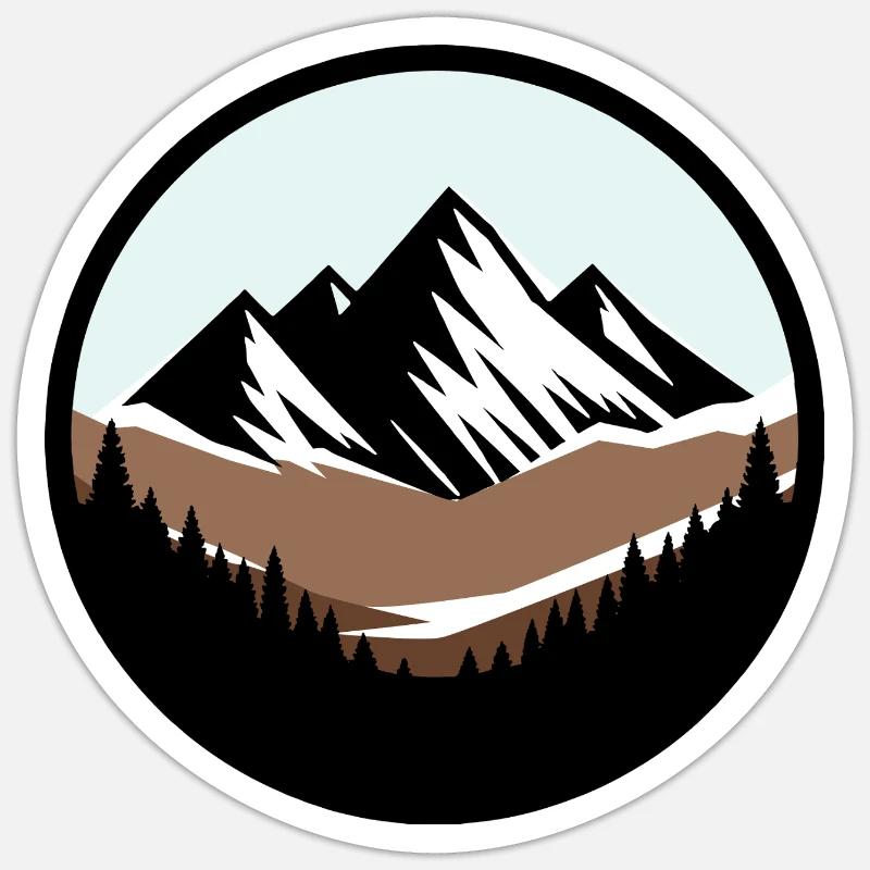 Der Berg ruft Sticker Größe S (10 x 10 cm)