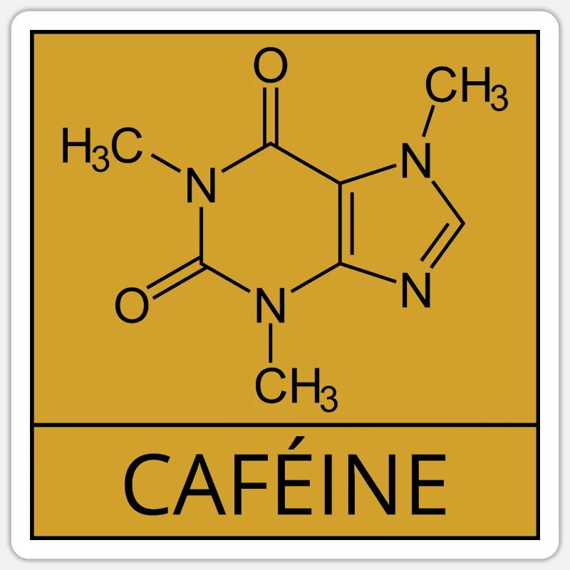 molécule de caféine Sticker taille S (10 x 10 cm)