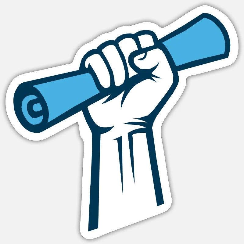 logo blanc2 - Sticker taille S (10 x 10 cm) - blanc mat