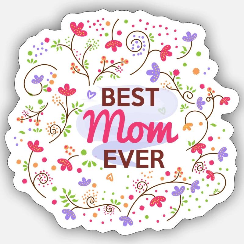 Die beste Mutter aller Zeiten - Sticker Größe S (10 x 10 cm) - Mattweiß