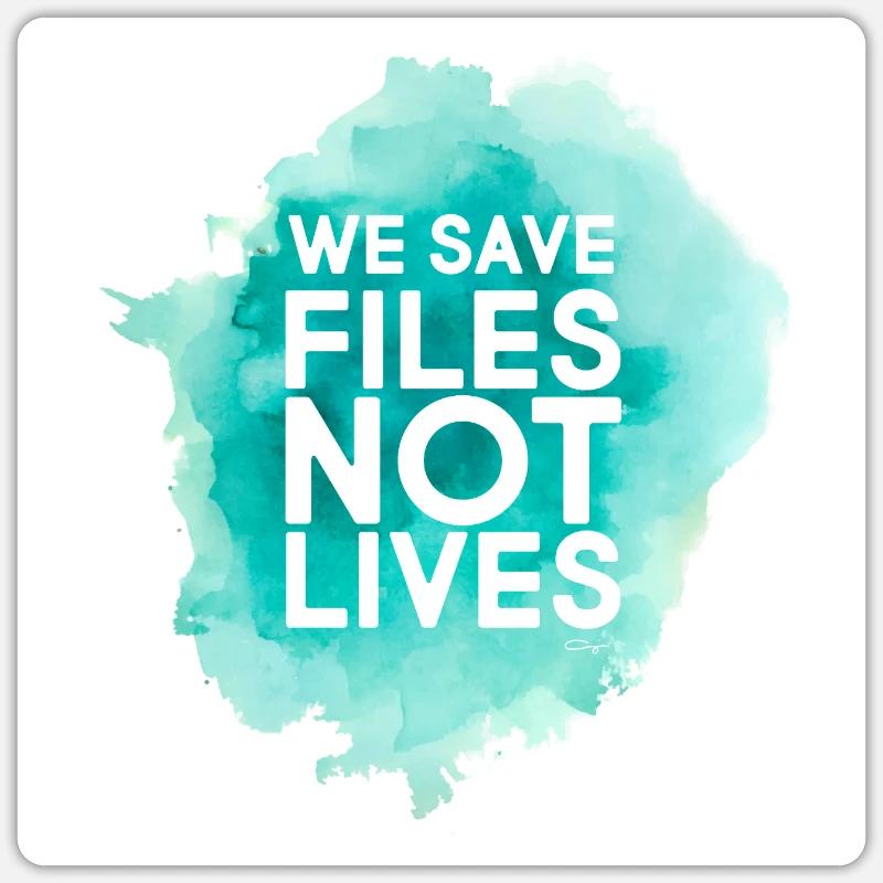 weSAVE_Gi - Sticker taille S (10 x 10 cm) - blanc mat