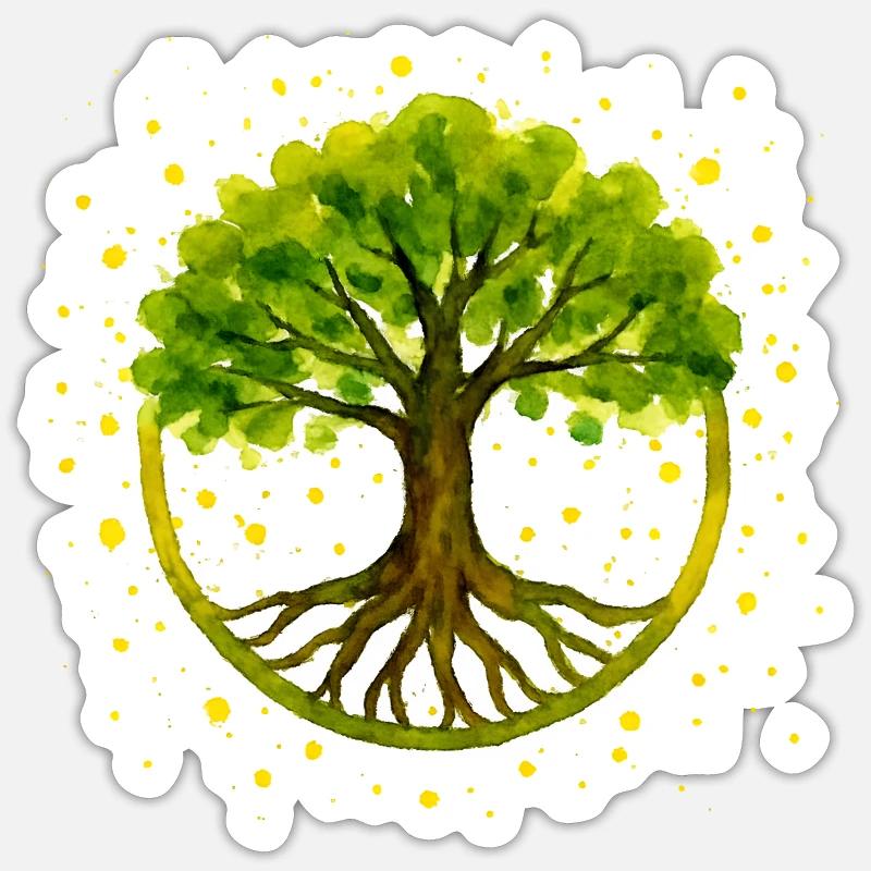 Tree - Sticker size S (10 x 10 cm) - white matte