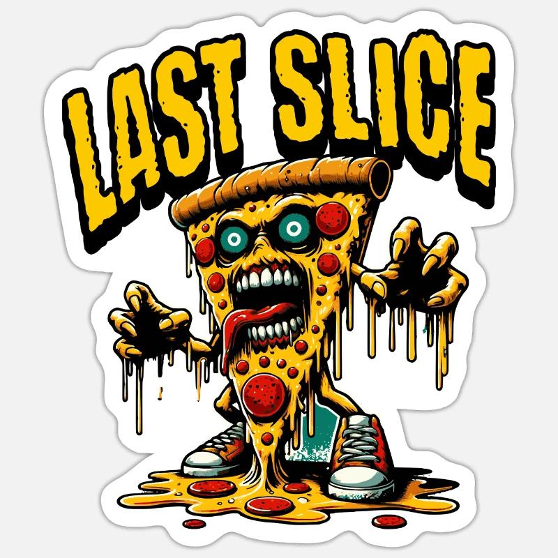 Last Slice - Sticker Größe S (10 x 10 cm) - Mattweiß