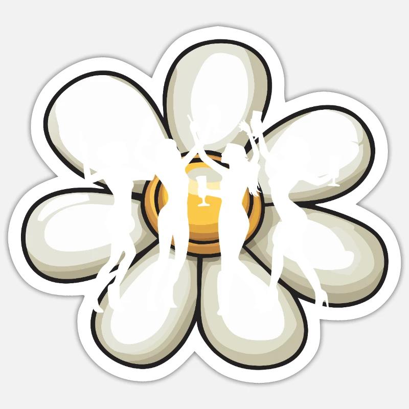 Disco Nachtleben - Sticker Größe S (10 x 10 cm) - Mattweiß