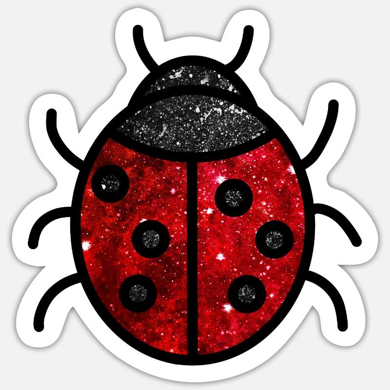 Cosmic Ladybug Sticker size S (10 x 10 cm)