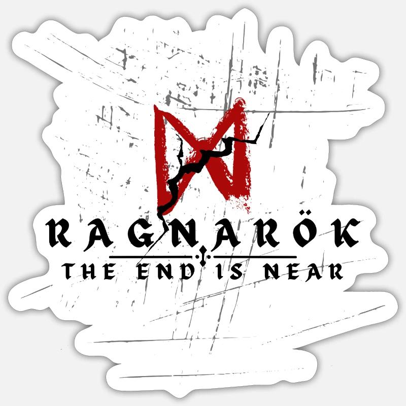 Ragnarok - Sticker taille S (10 x 10 cm) - blanc mat