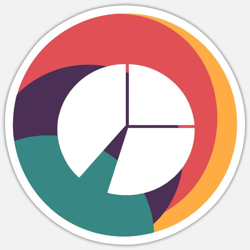Statistics Collection Data Analysis - Sticker size S (10 x 10 cm) - white matte