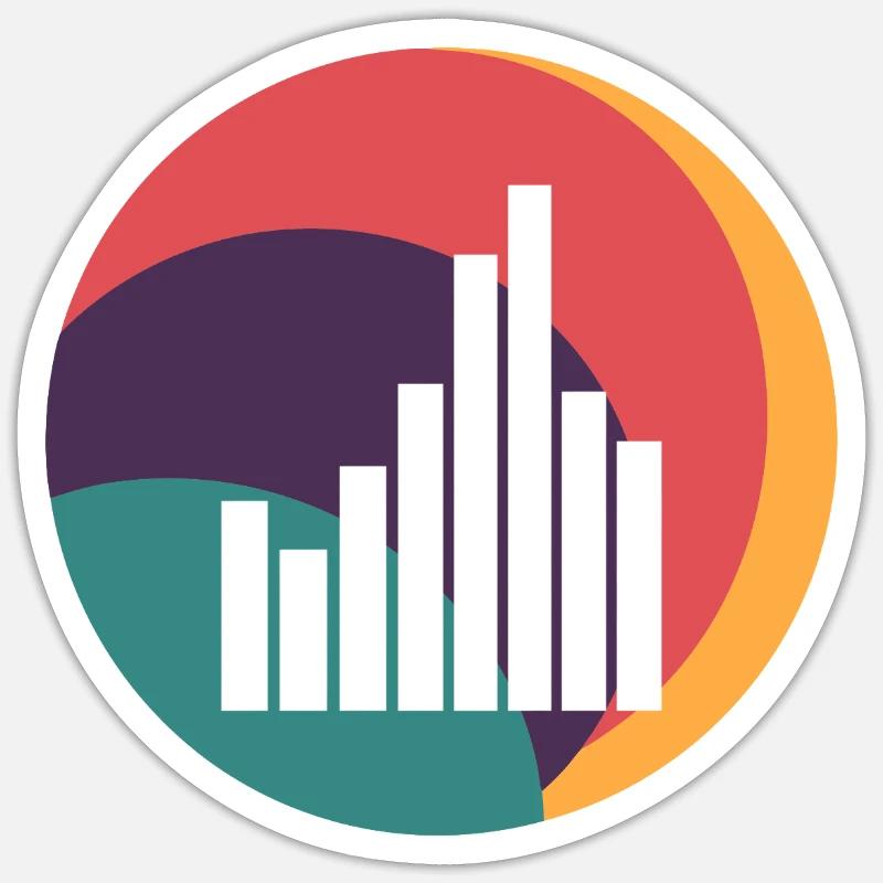 Statistik Datenanalyse Diagramme Sticker Größe S (10 x 10 cm)