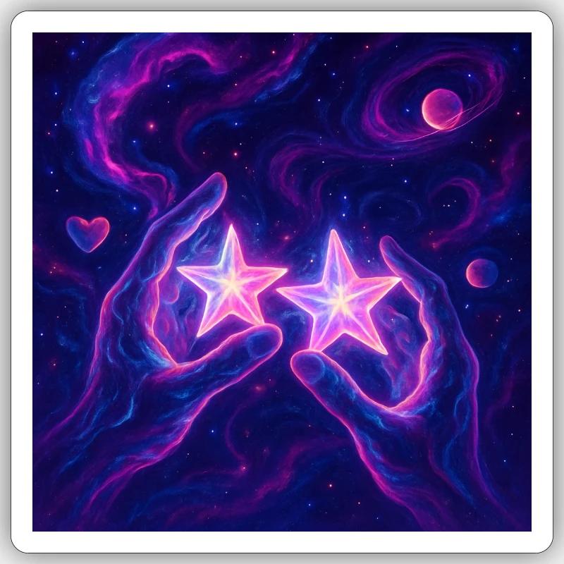 Stardust Connection Sticker size S (10 x 10 cm)
