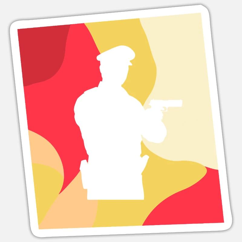 Polizei Ermittlung Sticker Größe S (10 x 10 cm)