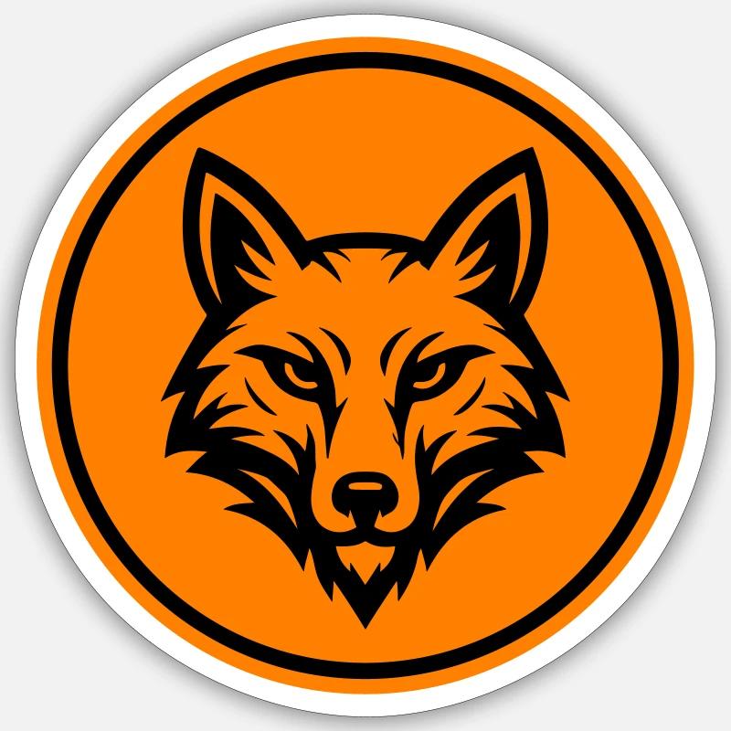 Fox Head Icon Sticker size S (10 x 10 cm)