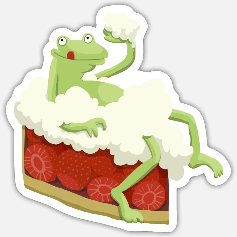Kitchen Frog (new) - Sticker size S (10 x 10 cm) - white matte