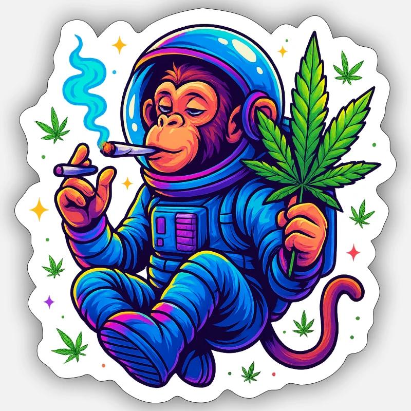 Spacemonkey Sticker Größe S (10 x 10 cm)