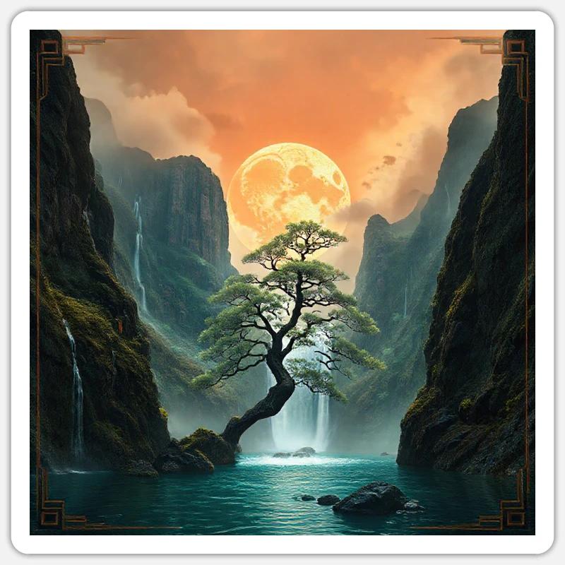 Harmonious Night 10 Sticker size S (10 x 10 cm)