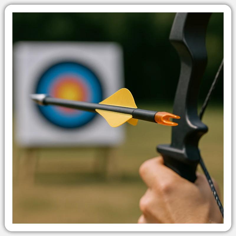 Archery - Sticker size S (10 x 10 cm) - white matte