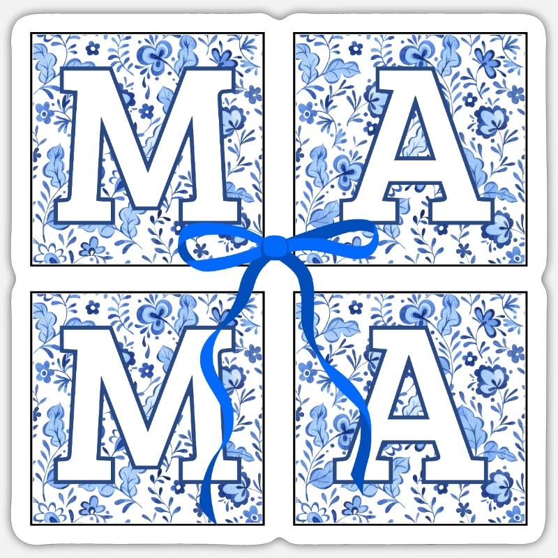 Mama fleurs -idée cadeau maman Sticker taille S (10 x 10 cm)
