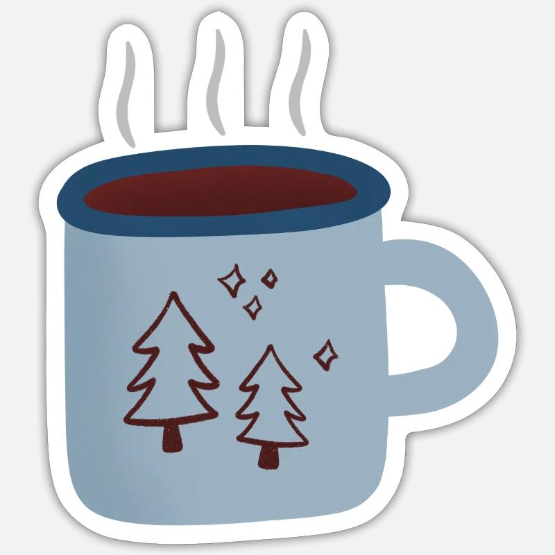 Hot Tea - Sticker size S (10 x 10 cm) - white matte