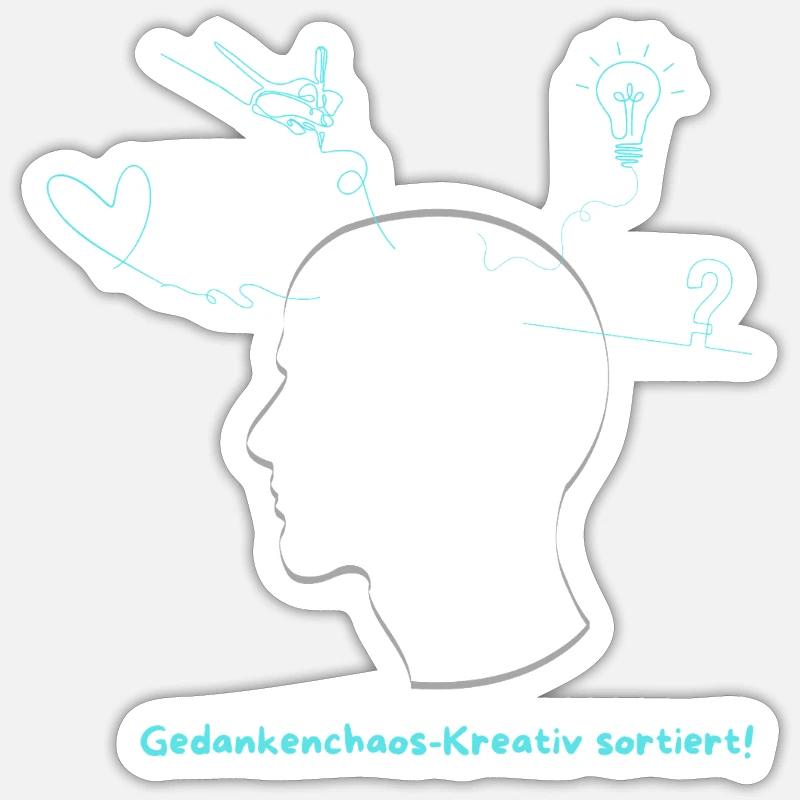 Chaos de pensées – Trié de manière créative Sticker taille S (10 x 10 cm)