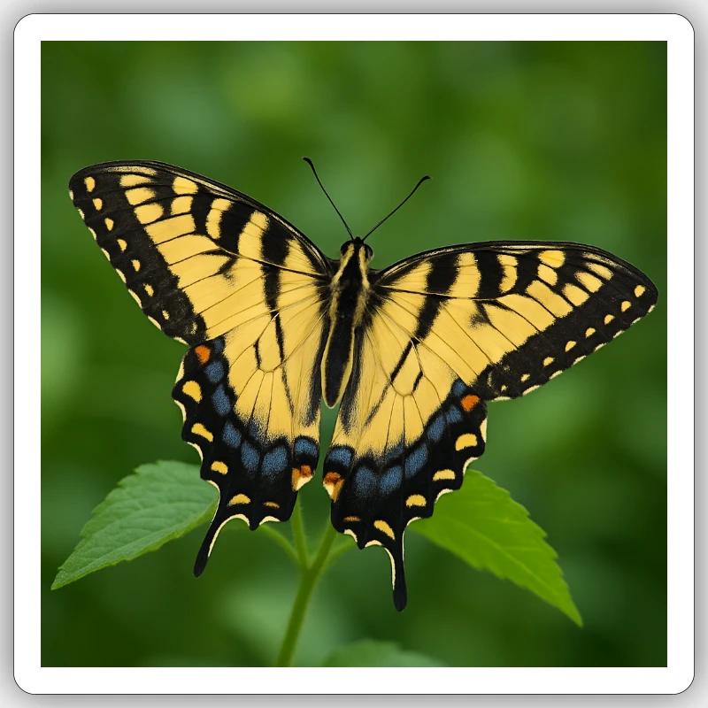 Eastern Tiger swallowtail - Sticker size S (10 x 10 cm) - white matte