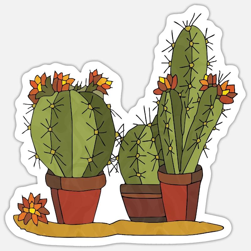 Blumen - Sticker Größe S (10 x 10 cm) - Mattweiß