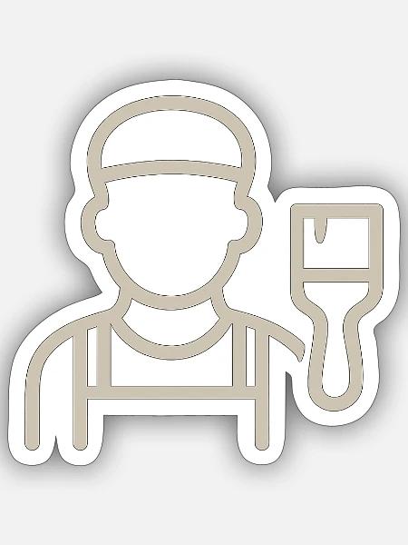  - Sticker Größe S (10 x 10 cm) - Mattweiß